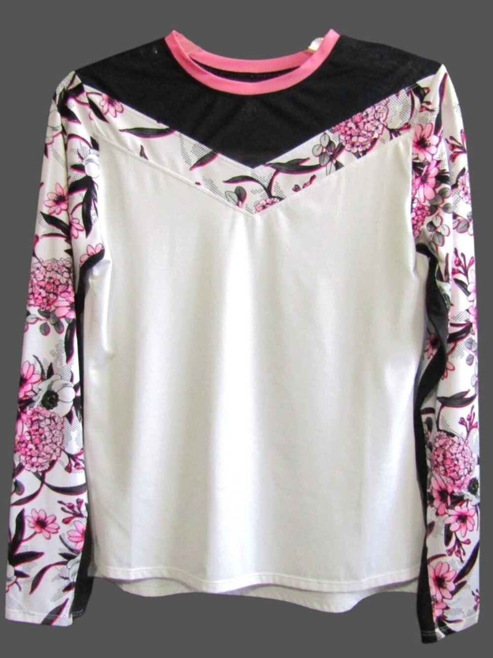 Tail Activewear Womens S Long Sleeve Floral Top Golf Top Tennis White Pink Black